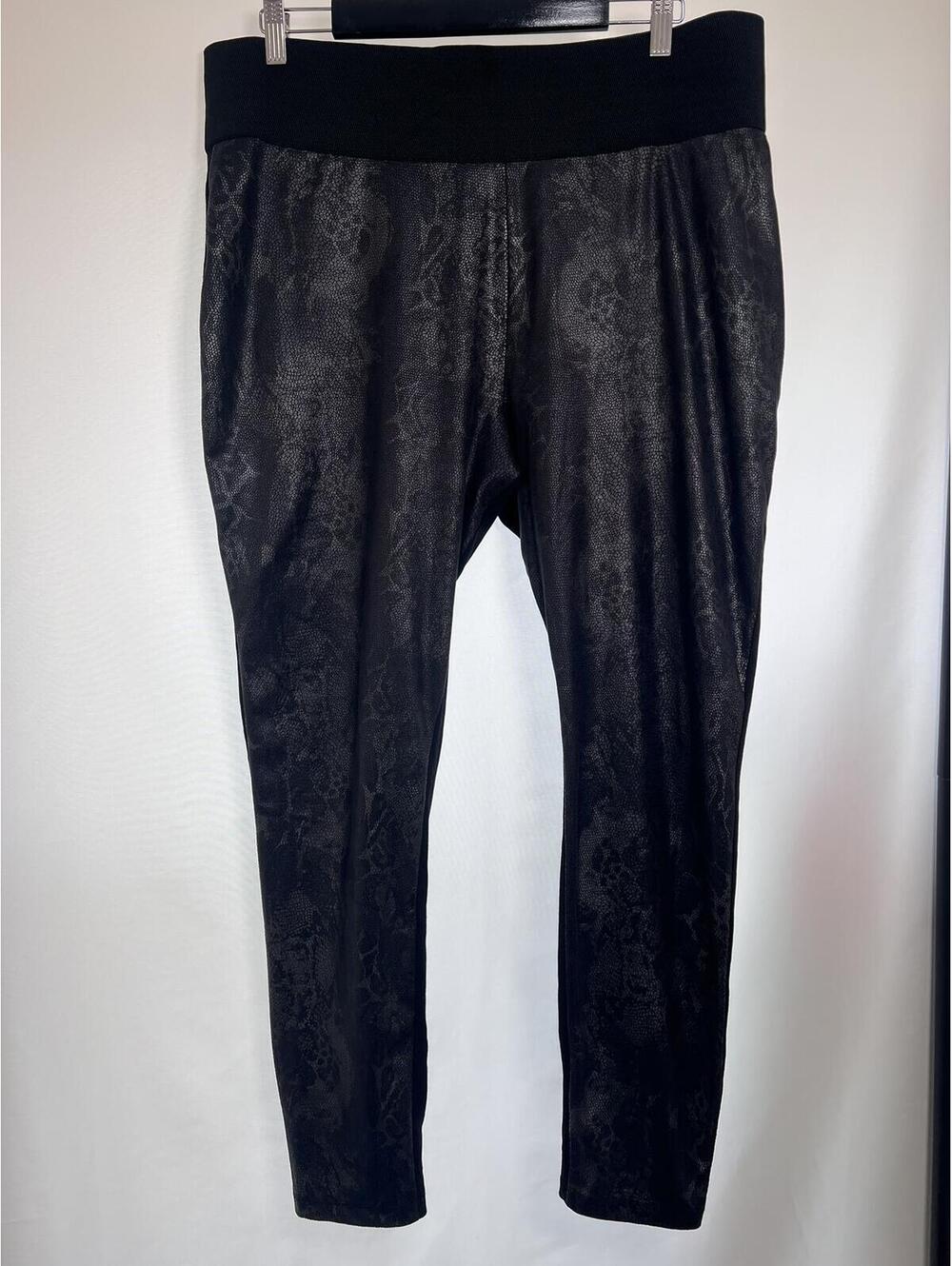 Nygård Slims Women's Black Patterned Leggings Women's XL